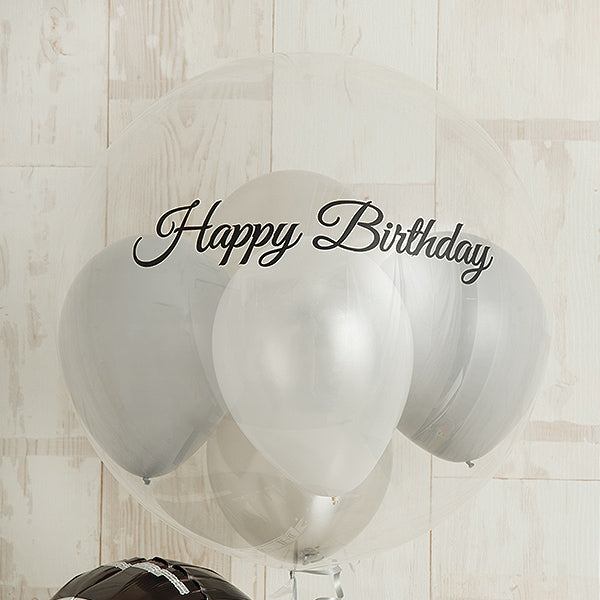 シルバー×グレーで大人Birthdayアレンジ