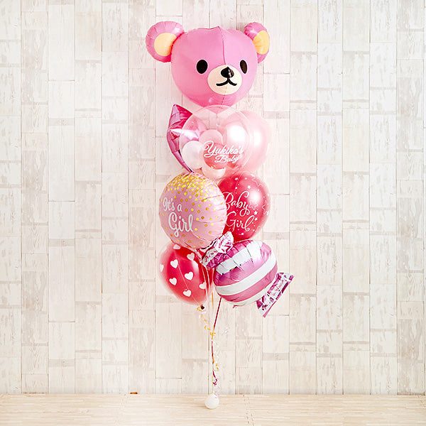 Cutie PinkeyBearでベビーシャワー（ピンク）