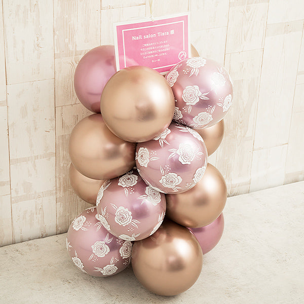 モーヴ×ゴールド・ローズモチーフスタンディングアレンジ