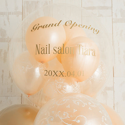 ピンクハートがチャームポイント、大人可愛いを叶えるスタンディングバルーン