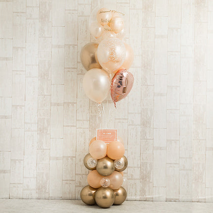 ピンクハートがチャームポイント、大人可愛いを叶えるスタンディングバルーン