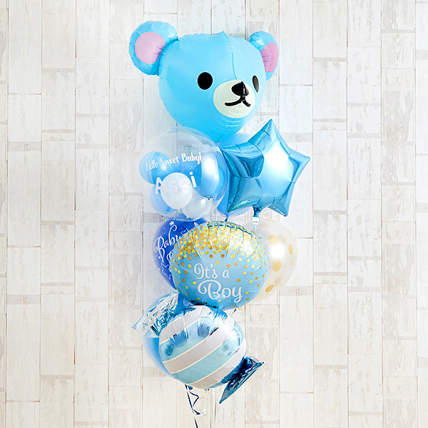 Cutie PinkeyBearでベビーシャワー （ブルー）