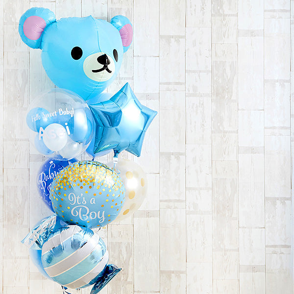 Cutie PinkeyBearでベビーシャワー （ブルー）