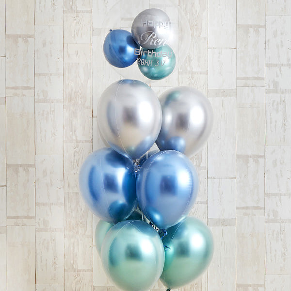 glossy blue balloon
