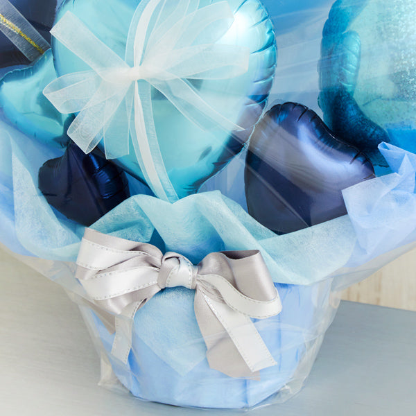 心はずむボリューム！ブルーグラデーションバルーンポット