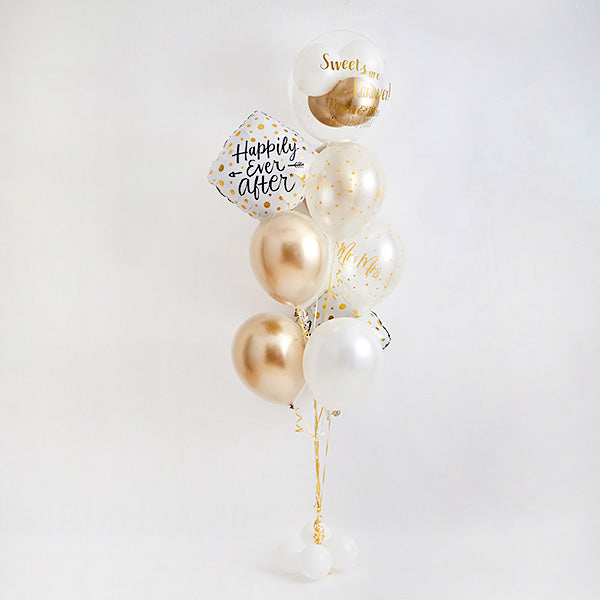 リッチゴールドアレンジのWeddingバルーン