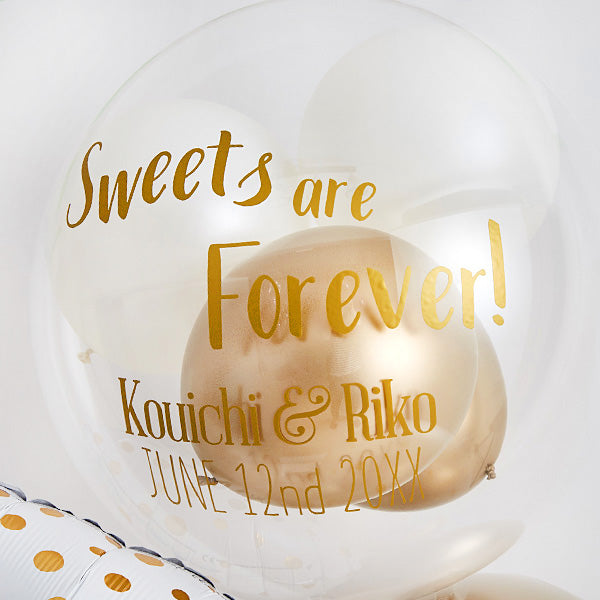 リッチゴールドアレンジのWeddingバルーン