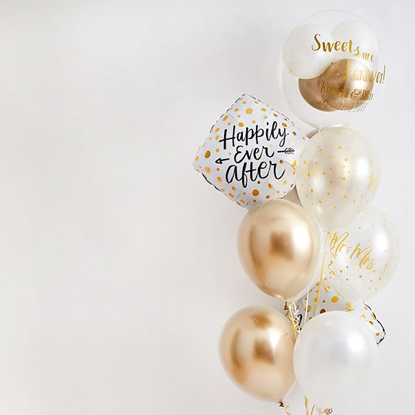リッチゴールドアレンジのWeddingバルーン