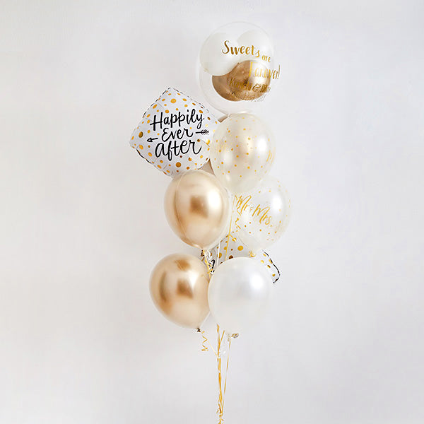 リッチゴールドアレンジのWeddingバルーン