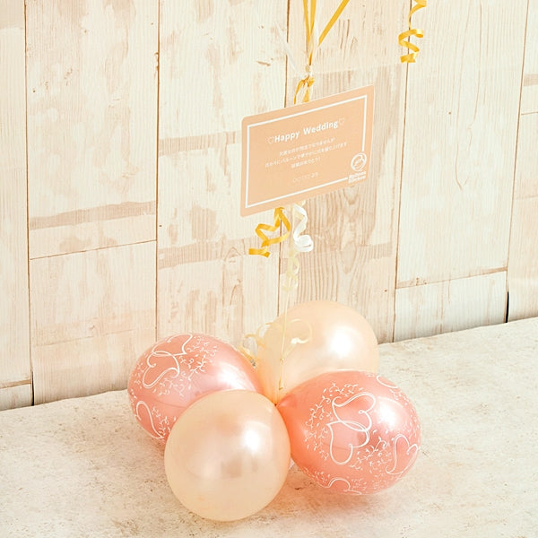 ホールハートのローズピンクアレンジ