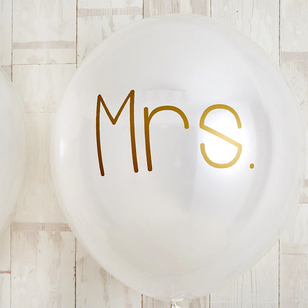 シンプルゴールドMr.&Mrs. Wedding