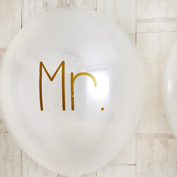 シンプルゴールドMr.&Mrs. Wedding