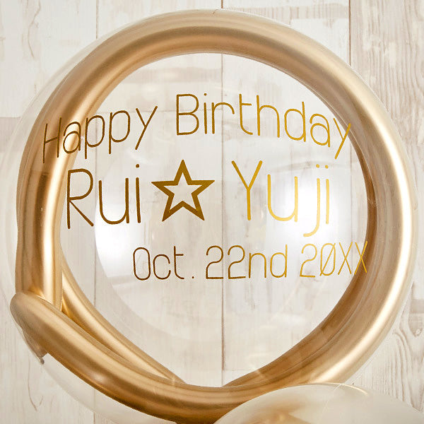 ゴールドメタリックバースデーバルーン