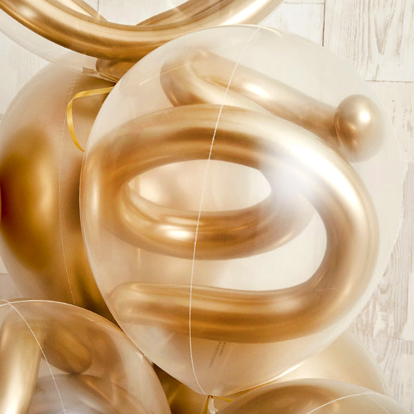 ゴールドメタリックバースデーバルーン