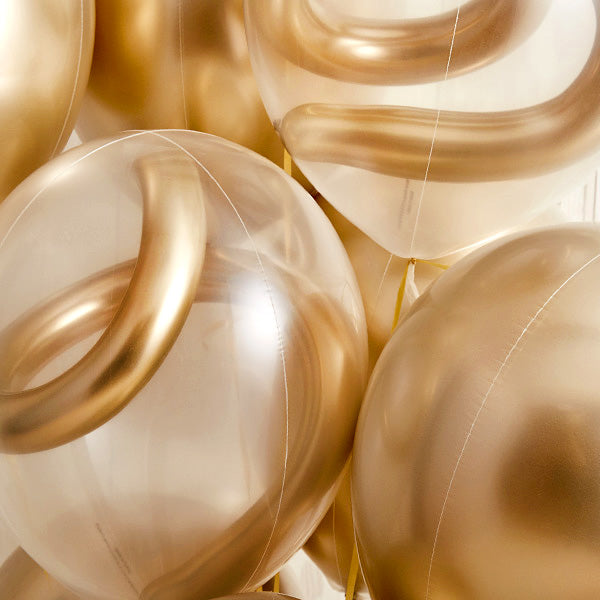 ゴールドメタリックバースデーバルーン