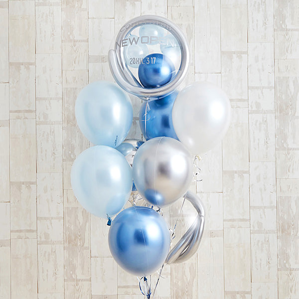 ブルーメタリックバルーン