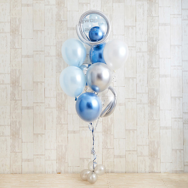 ブルーメタリックバルーン