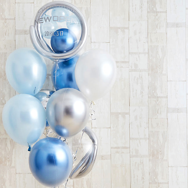 ブルーメタリックバルーン