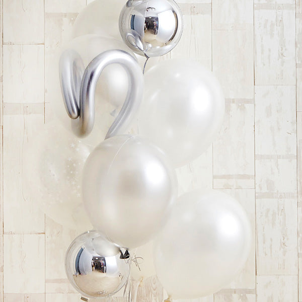 エレガントな白×銀アレンジ