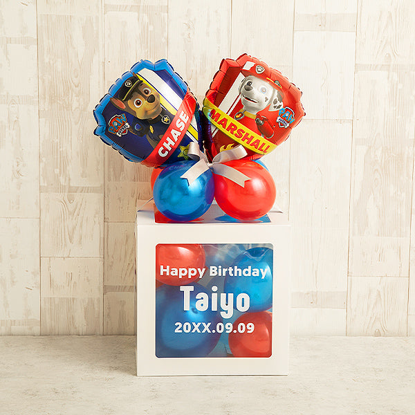 マーシャル＆チェイス（パウ・パトロール）バルーンキューブボックス