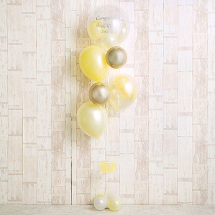 くすみイエロー×ゴールドバルーン
