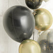 漆黒ブラック×ゴールドペインテッドバルーン