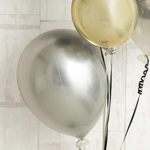 漆黒ブラック×ゴールドペインテッドバルーン