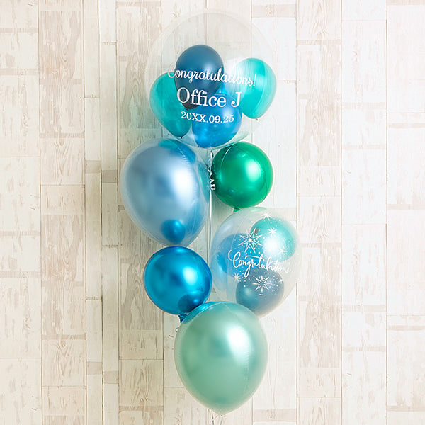 エメラルドグリーン＆サファイアブルーでCongratulations！