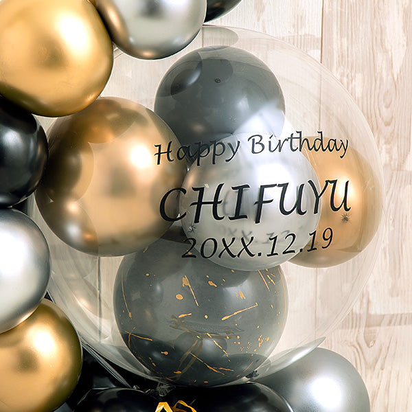 モノクロシックハーフサークルバルーンベース