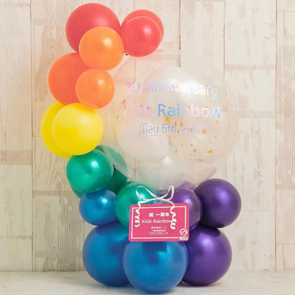 レインボーグラデーションハーフサークルバルーンベース