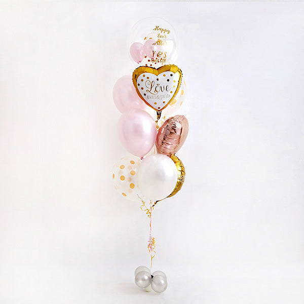 ゴールド×ピンクで祝うHappy Wedding!