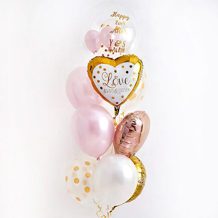 ゴールド×ピンクで祝うHappy Wedding!