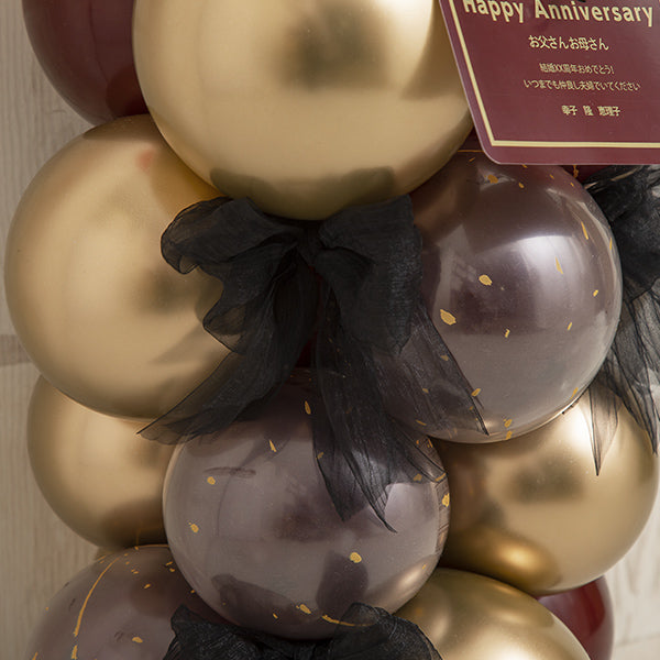 リボン＆レッドゴールドミディアムスタンド