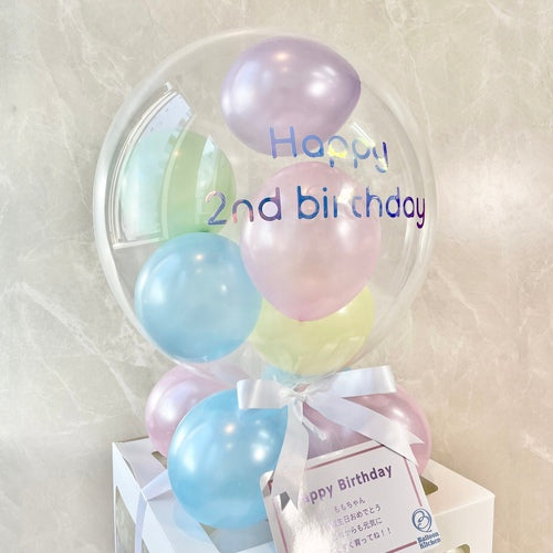 パステルカラフルバルーンキューブボックス