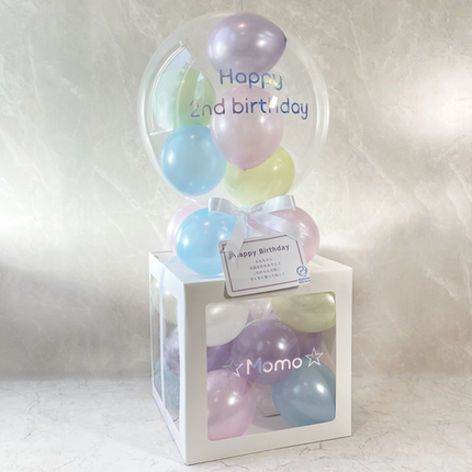 パステルカラフルバルーンキューブボックス