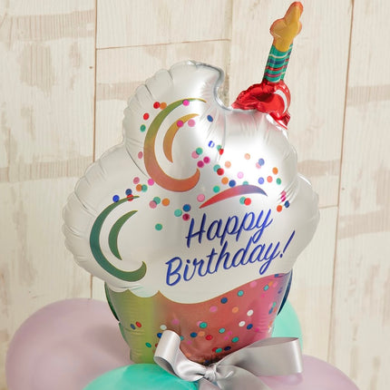 レインボーカップケーキ＆パステルバルーンキューブボックス