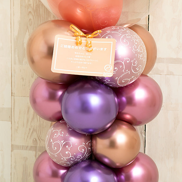 パープルグラデーション＆フィリグリーミディアムスタンド