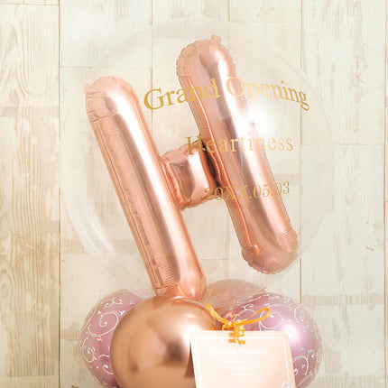 パープルグラデーション＆フィリグリーナンバーミディアムスタンド