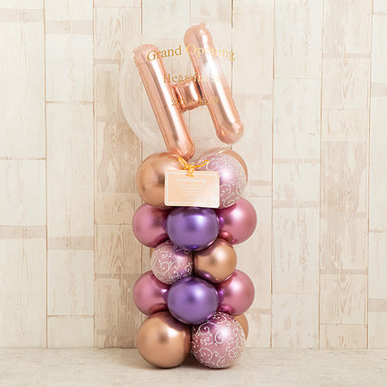 パープルグラデーション＆フィリグリーナンバーミディアムスタンド