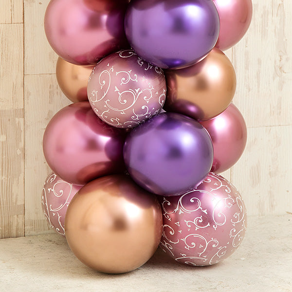 パープルグラデーション＆フィリグリーナンバーミディアムスタンド