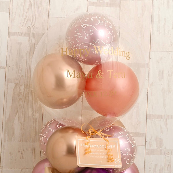 パープルグラデーション＆フィリグリーリボンミディアムスタンド