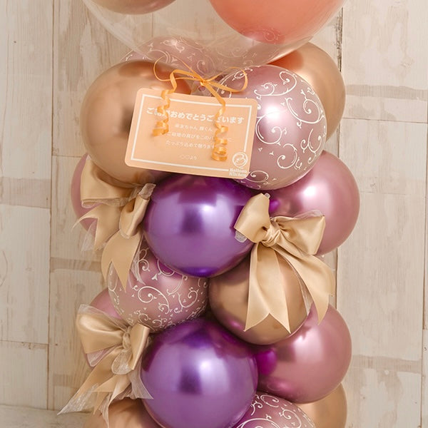 パープルグラデーション＆フィリグリーリボンミディアムスタンド