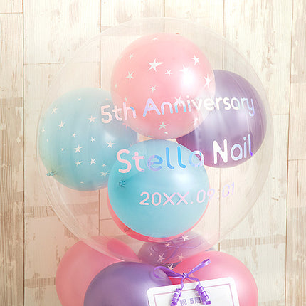 スターライトパステルリボン＆バルーンミディアムスタンド