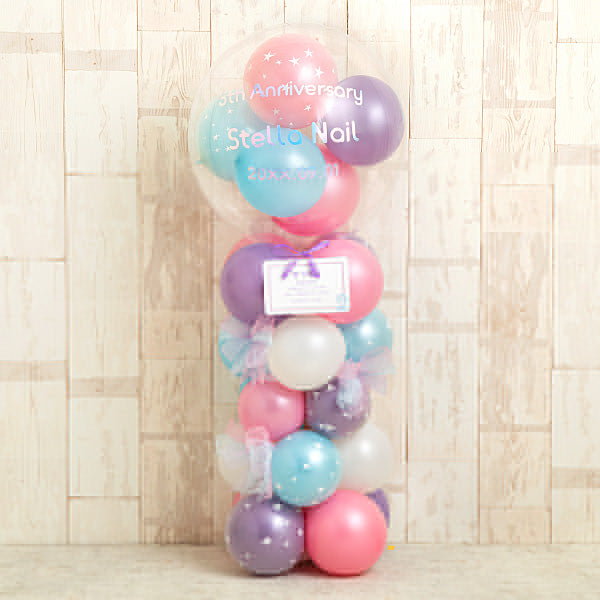 スターライトパステルリボン＆バルーンミディアムスタンド