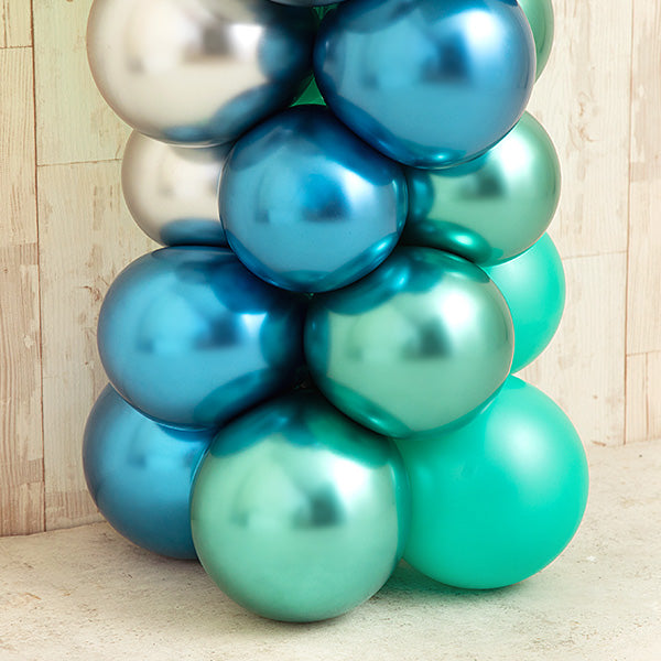 大人のためのマットブルー＆グリーンミディアムスタンド