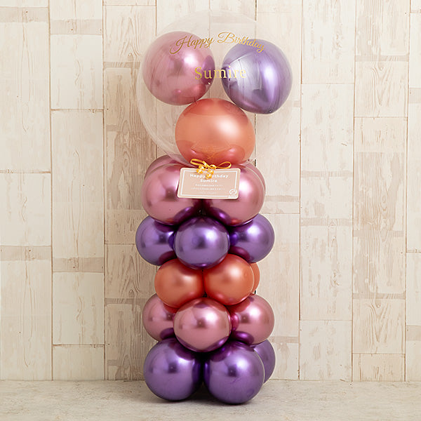 メタルパールパープルバルーンミディアムスタンド