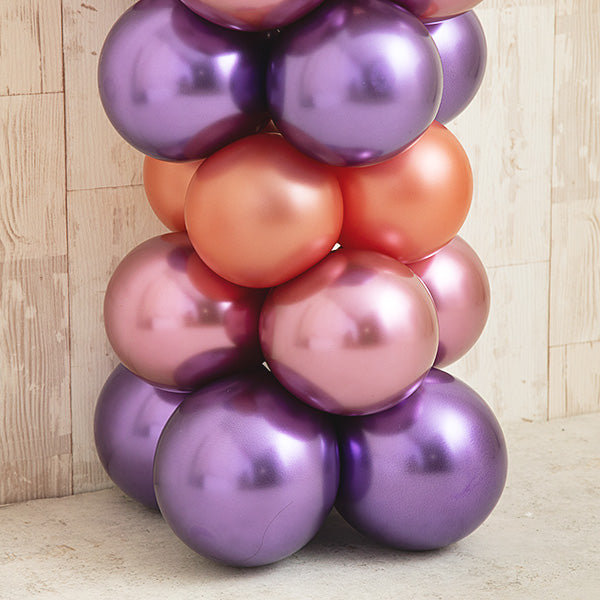 メタルパールパープルバルーンミディアムスタンド