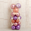 リボンパールパープルバルーンミディアムスタンド