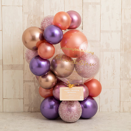 フィリグリー＆パープルグラデーションハーフサークルバルーンベース