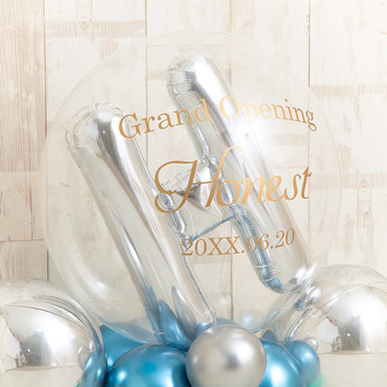 マットブルーグラデーションナンバーバルーンベース